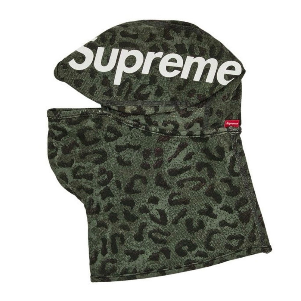 Supreme Olive Leopard Print Balaclava